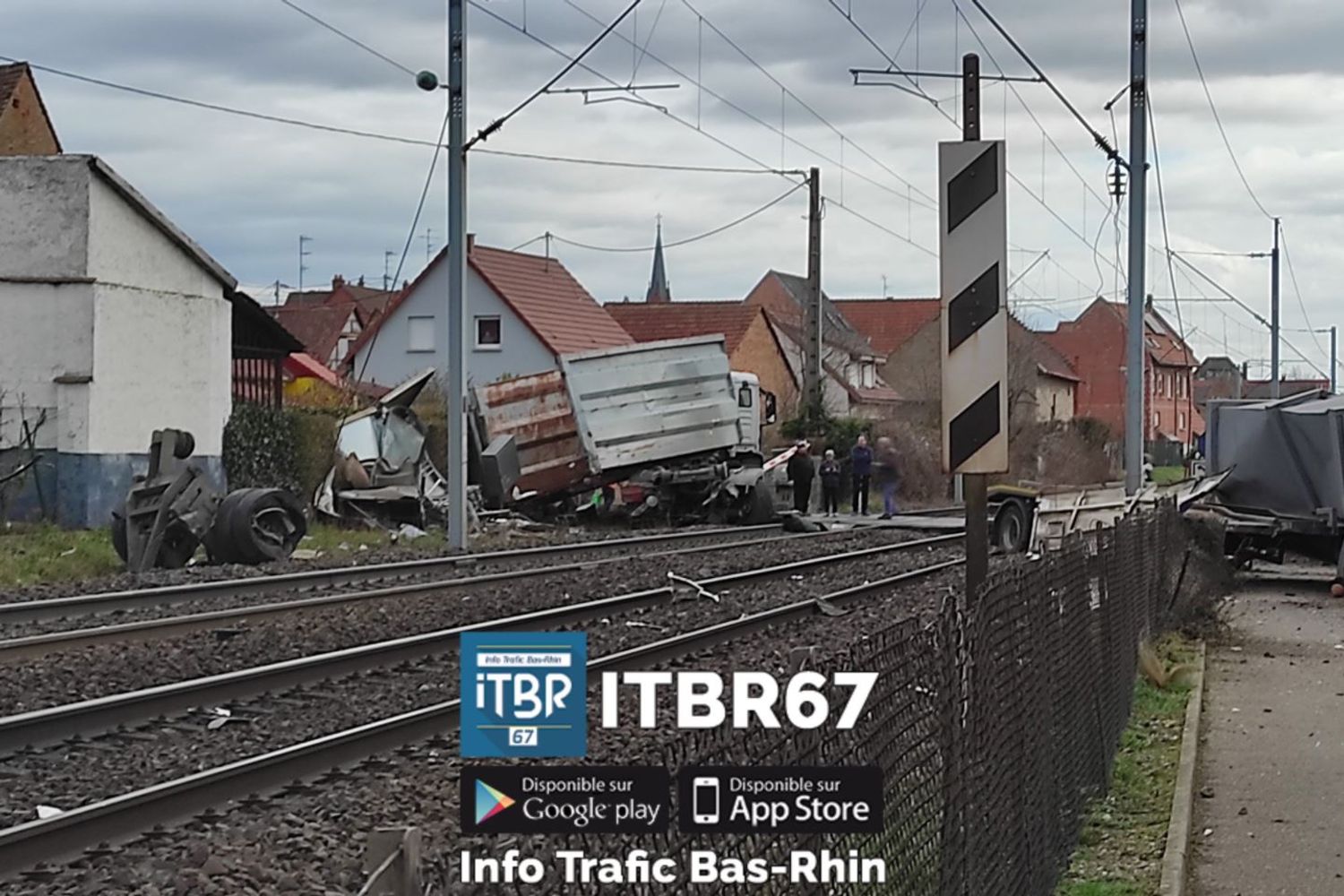 Un camion-benne et un TER sont entrés en collision le 24 février à Hochfelden